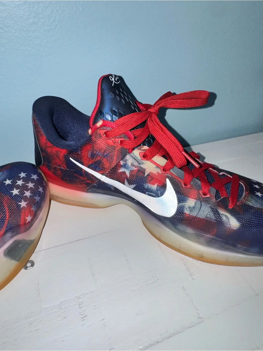 Nike Kobe 10 X USA Independence Day Mens Size 11.5 Sneakers